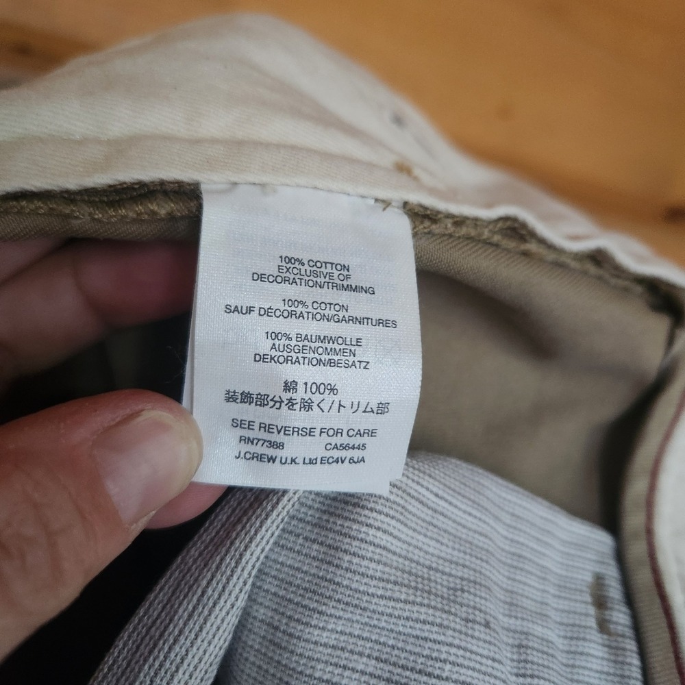 J Crew Chino Pants Broken In 770 Straight Embroidered Lighthouses Preppy Size 32 - Picture 9 of 11